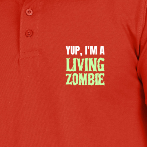 Livin’ Zombie Male Polo Tshirt